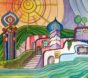 Tekenen en schilderen a la Hundertwasser